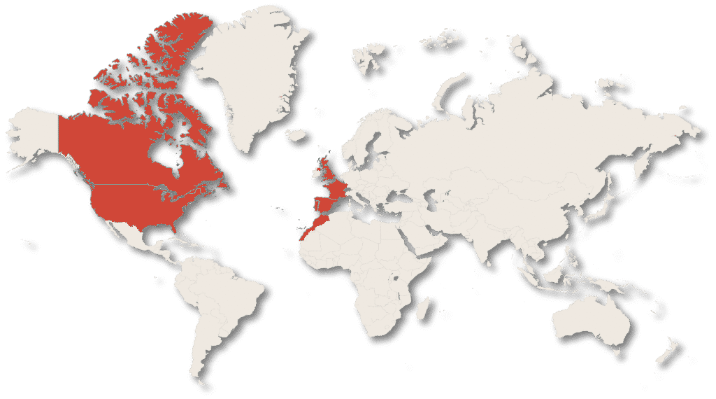 Carte des studios Iron Bodyfit dans le monde